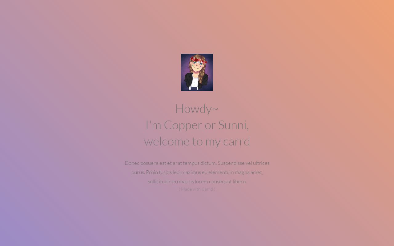 Carrd profile picture for @coppers